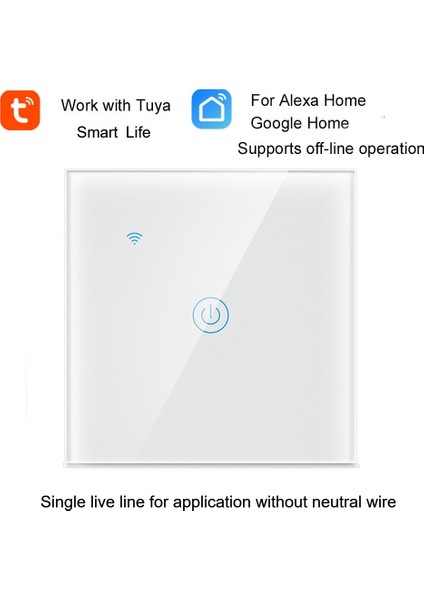 Akıllı Wifi Dokunmatik Işık Anahtarı Tuya RF433 Uzaktan Akıllı Ev Denetleyicisi 1/2/3 Gang Ab Standart Anahtarı Alexa ile Çalışmak (Yurt Dışından) fırsatları