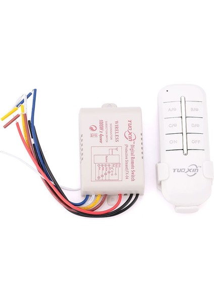 Dijital 220V Işık Alıcı Anahtarı Uzaktan Kumanda Kablosuz 4 Yollu Lamba Işık Kanalı Açık/kapalı Duvar Ev Koridor Anahtarı Splitter (Yurt Dışından) fiyatları