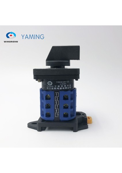 Dın Monteli Kam Anahtarı 2/3/4/6/7 Pozisyon 20A 660V 3 Kutuplu Döner Geçiş Anahtarları LW26-20 LW28-20 YMW26-20/3 (Yurt Dışından)
