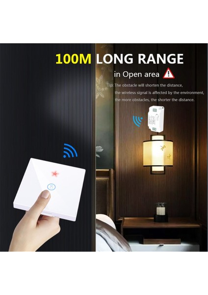 Kablosuz Dokunmatık Anahtarı Işık Wifi Ev Akıllı Yaşam Tuya App Rf 433 Mhz Duvar Röle Zamanlayıcı Modülü Google Ev Alexa 10A (Yurt Dışından) indirimleri