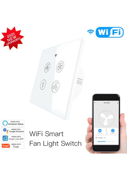 Wifi + RF433 Akıllı Tavan Vantilatörü Işık Anahtarı 2/3 Yollu Kontrol Akıllı Yaşam/tuya App Alexa Google Home ile Çalışmak (Yurt Dışından) fiyatları