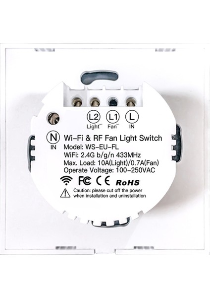 Wifi + RF433 Akıllı Tavan Vantilatörü Işık Anahtarı 2/3 Yollu Kontrol Akıllı Yaşam/tuya App Alexa Google Home ile Çalışmak (Yurt Dışından) modelleri