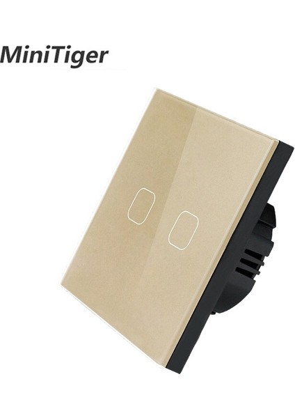 Minitiger Dokunmatik Anahtarı Ab Standardı 1 Gang 1 Yollu Siyah/altın/beyaz Duvar Lambası Dokunmatik Ekran Anahtarı Kristal Cam Anahtar Paneli (Yurt Dışından) fiyatları