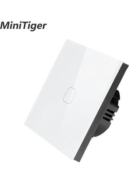 Minitiger Dokunmatik Anahtarı Ab Standardı 1 Gang 1 Yollu Siyah/altın/beyaz Duvar Lambası Dokunmatik Ekran Anahtarı Kristal Cam Anahtar Paneli (Yurt Dışından) modelleri