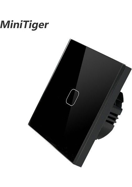 Minitiger Dokunmatik Anahtarı Ab Standardı 1 Gang 1 Yollu Siyah/altın/beyaz Duvar Lambası Dokunmatik Ekran Anahtarı Kristal Cam Anahtar Paneli (Yurt Dışından) fırsatları
