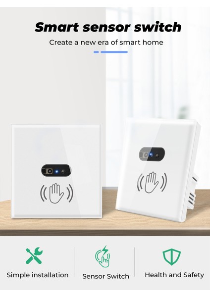 Akıllı Duvar Işık Anahtarı, Kızılötesi Sensör, Cam Ekran Paneli, Birleşik Krallık Nötr Kablo, 220V, 10A, Dokunmaya Gerek Yok Profesyonel Tasarım (Yurt Dışından) fiyatları