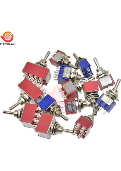 5 Adet Mini Otomatik Geçiş Anahtarı MTS-102 Ac 125V 5A 6A 3/6/9/12 Pin On-Off On-On On-Off-On Anahtarları Bakır/gümüş Kontak Mts Serisi (Yurt Dışından) modelleri