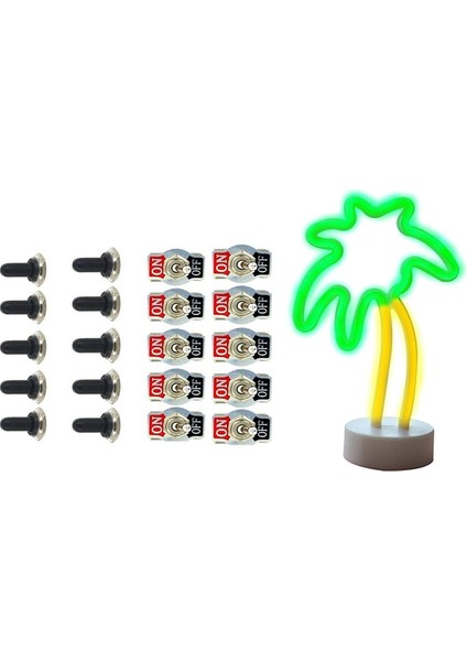 10 Adet Rocker Geçiş Anahtarı 10A 125V Spst 2 Pin On/off Anahtarı ve 1 Adet Palmiye Ağacı LED Neon Burcu Gece Lambası Tabanı ile (Yurt Dışından) fiyatları