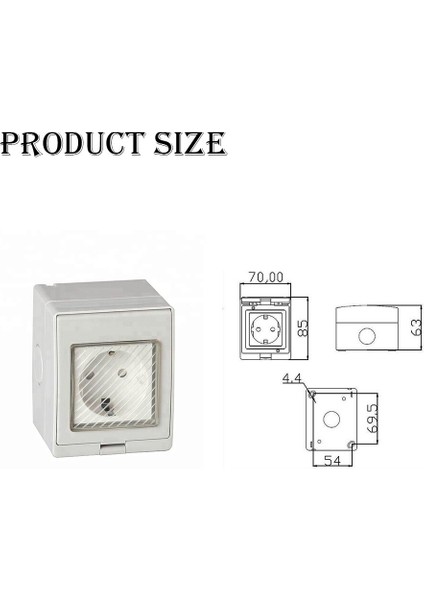 Alman Tipi Sur Su Geçirmez Duvar Prizi Elektrik Duvar Anahtarı Alman Ab Soketi (Yurt Dışından)