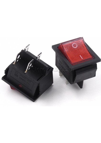 Kcd4 25X31MM Büyük Gemi Tipi Anahtar Kırmızı 4 Pin 2 Pozisyon 16A 250V 20A 125VAC On-Off Rocker Anahtarı Kırmızı Işıklı (Yurt Dışından) fiyatları