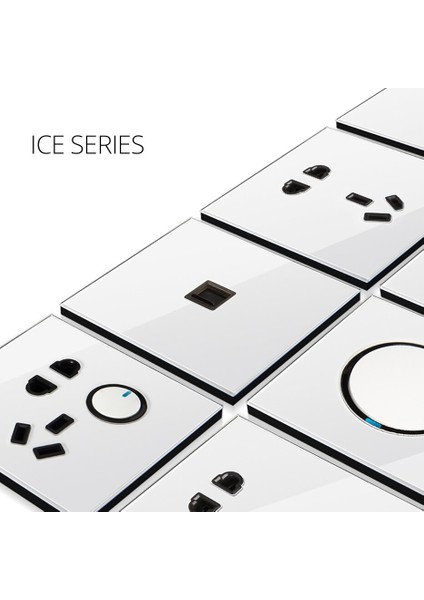 Wallpad 2019 Yeni Varış 3 Gang 1 Yollu Rastgele Tıklama Düğmesi Duvar Işık Anahtarı LED Göstergesi ile Kristal Cam Panel 16A (Yurt Dışından) modelleri