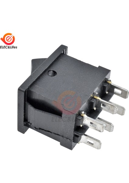 Adet Kcd1 6 Pin Siyah Rocker Anahtarı On-Off-On 3 Pozisyon 6A 250VAC / 10A 125VAC Dpdt Güç Anahtarı (Yurt Dışından) modelleri