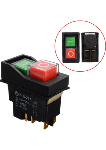 Minimix 140 150 Çimento Beton Mikserleri Için Elektrikli Ekipman 240V Yeşil Kırmızı Açma/kapama Anahtarı Açma/kapama Anahtarı (Yurt Dışından)