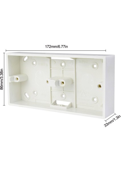 Harici Montaj Kutusu 86MM * 86MM * 33MM 172*86*33MM Dış Duvar Anahtarları Prizler Kutusu Beyaz Harici Kaset Herhangi Bir Pozisyon Için (Yurt Dışından)
