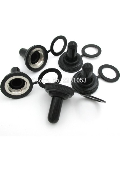 Adet/grup Geçiş Anahtarı Su Geçirmez Kauçuk Direnç Kapağı Toz Kapağı Önyükleme Siyah Branda 12 mm (Yurt Dışından)