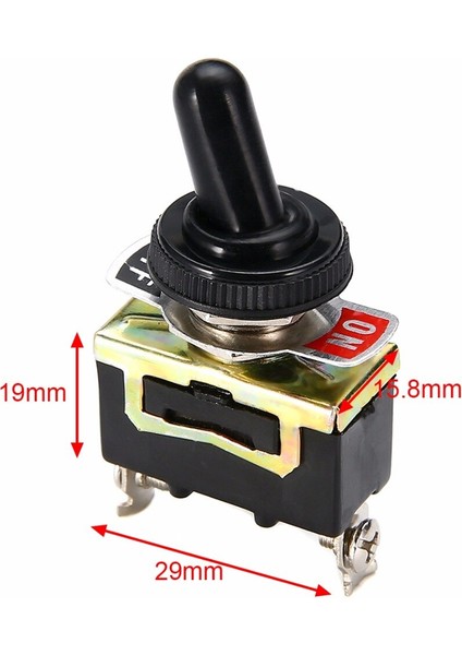 Dayanıklı Minyatür Spst Geçiş Anahtarı 12 V Küçük Ağır Hizmet Açık Kapalı Geçiş Anahtarı Anahtarlama Devresi Için Su Geçirmez Kapaklı (Yurt Dışından)