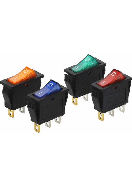 4 Adet Kcd3 Rocker Anahtarı On-Off 2 Pozisyon 3 Pinli Elektrik Ekipmanı Işık Güç Anahtarı 16A 250VAC/ 20A 125VAC (Yurt Dışından)