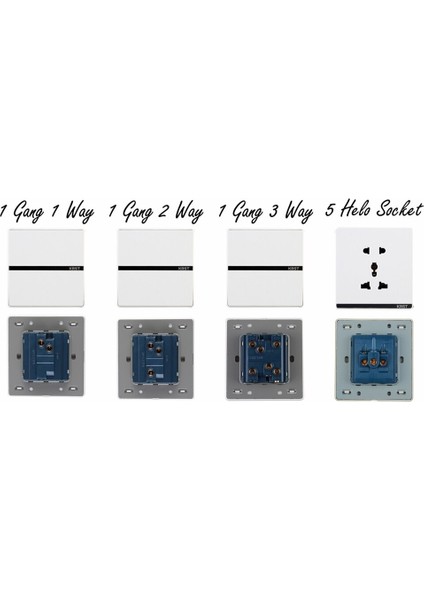 Lüks Duvar Anahtarı Beyaz, Gümüş Trim Şerit Kısa Sanat Örgü Işık Anahtarı Ac 110 ~ 250 V 10A 86MM * 86MM (Yurt Dışından) modelleri