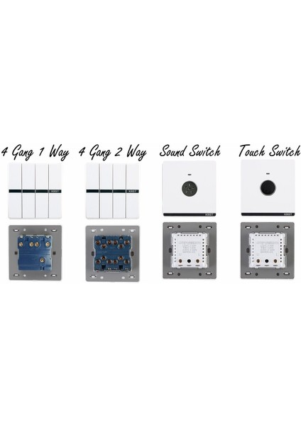 Lüks Duvar Anahtarı Beyaz, Gümüş Trim Şerit Kısa Sanat Örgü Işık Anahtarı Ac 110 ~ 250 V 10A 86MM * 86MM (Yurt Dışından) indirimleri