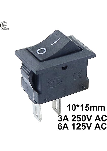 KCD11-101 3A/6A 250V 6A/10A 125V 10*15MM 21*15MM Spst 2pın On/off G130 Tekne Rocker Anahtarı Araba Dash Dashboard Kamyon Rv Atv Ev (Yurt Dışından)
