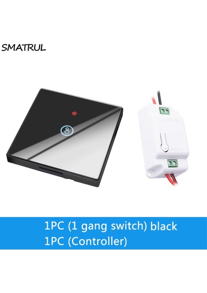 Akıllı Kablosuz Dokunmatik Anahtarı Işık Rf Uzaktan Cam Ekran 1 2 3 Gang Duvar Paneli Düğmesi 110 V 220 Alıcı Yatak Odası LED Lamba (Yurt Dışından)
