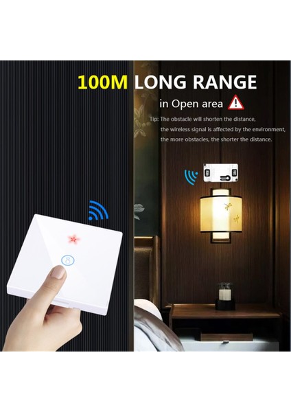 Akıllı Kablosuz Dokunmatik Anahtarı Işık Rf Uzaktan Cam Ekran 1 2 3 Gang Duvar Paneli Düğmesi 110 V 220 Alıcı Yatak Odası LED Lamba (Yurt Dışından)