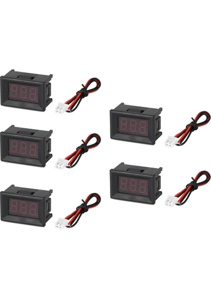 Adet 7-150V LED Ekran Paneli Voltmetre Gerilim Ölçer Volt Test Cihazı Oto Araba Siyah (Yurt Dışından)