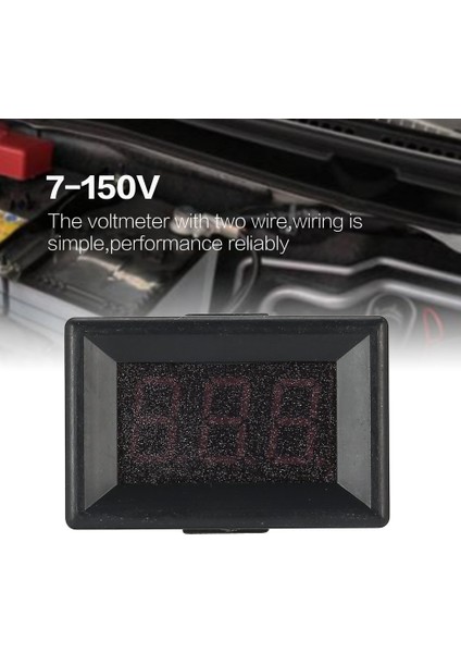 Adet 7-150V LED Ekran Paneli Voltmetre Gerilim Ölçer Volt Test Cihazı Oto Araba Siyah (Yurt Dışından) fiyatları