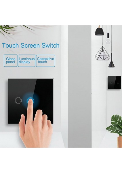 Ab/abd Standart Dokunmatik Ekran Anahtarı 1/2/3 Gang 1 Yollu Beyaz/siyah/altın Duvar Lambası Dokunmatik Anahtarı Kristal Cam Anahtar Paneli (Yurt Dışından) modelleri