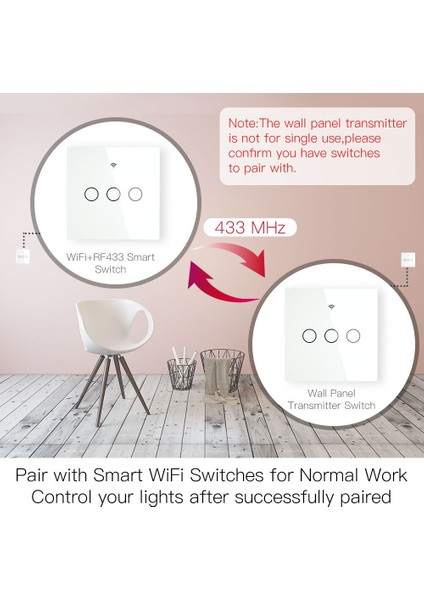 RF433 Mhz Kablosuz Duvar Cam Panel Anahtarı Uzaktan Kumanda Wifi Akıllı Kontrol Yapışkan Anahtar Alıcı ile Çalışmak (Yurt Dışından) indirimleri