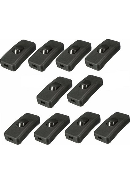 10 Adet On/off Inline Anahtarı Siyah Masa Lambası Masa Lambası Kablosu Kablo Anahtarları 250 V 10A Ev Geliştirme (Yurt Dışından) fiyatları