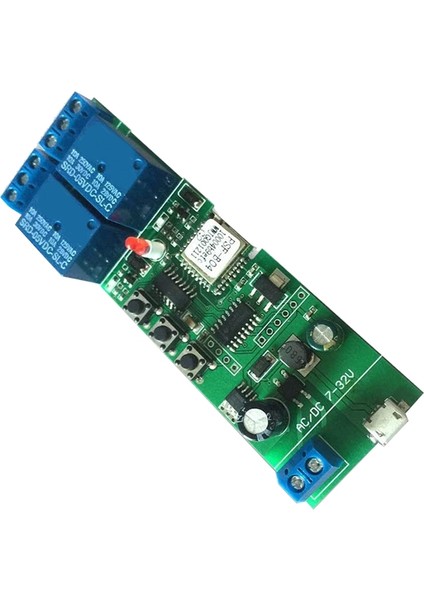 Wifi Röle Anahtarı,kendinden Kilitlemeli/anlık Zamanlayıcı Wifi Anahtar Modülü,alexa Google Assistant (2ch) ile Uyumlu (Yurt Dışından)