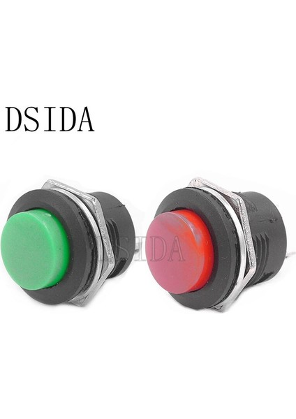 Adet/grup Anahtarı 16MM Basmalı Düğme Anahtarı Kapalı-Açık Sıfırlama Başlangıç Anahtarı Ac 6A/125V 3A/250V Kilitsiz Kırmızı Yeşil Renk R13-507 (Yurt Dışından) fiyatları