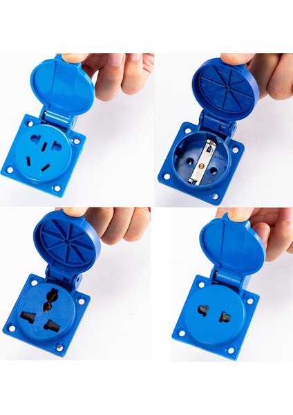 Açık Yeni Ulusal Standart Çok Fonksiyonlu Yağmur Suyu Soketi Paneli 10A 16A Ev Iki Veya Üç Fiş 220V Kapalı Duvara Monte (Yurt Dışından) fiyatları