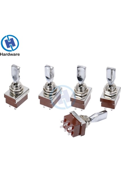5 Adet KN3-203 Rocker Mandallama Geçiş Anahtarı 3 Pozisyon On-Off-On 3A/250 V Kolu Anahtarı 6 Pins (Yurt Dışından)