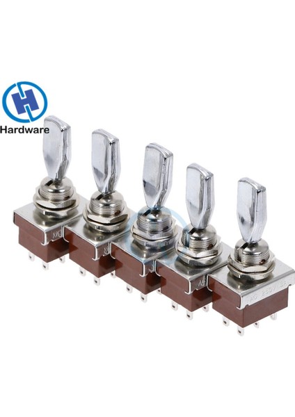 5 Adet KN3-203 Rocker Mandallama Geçiş Anahtarı 3 Pozisyon On-Off-On 3A/250 V Kolu Anahtarı 6 Pins (Yurt Dışından)