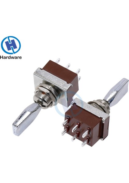 5 Adet KN3-203 Rocker Mandallama Geçiş Anahtarı 3 Pozisyon On-Off-On 3A/250 V Kolu Anahtarı 6 Pins (Yurt Dışından)