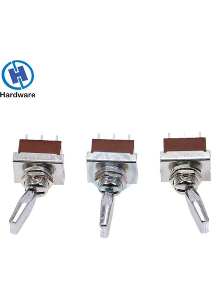 5 Adet KN3-203 Rocker Mandallama Geçiş Anahtarı 3 Pozisyon On-Off-On 3A/250 V Kolu Anahtarı 6 Pins (Yurt Dışından)
