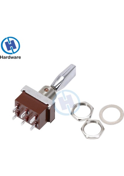 5 Adet KN3-203 Rocker Mandallama Geçiş Anahtarı 3 Pozisyon On-Off-On 3A/250 V Kolu Anahtarı 6 Pins (Yurt Dışından)