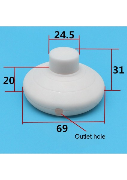 Ayak Anahtarı Iniş Açma/kapama Yarım Yol Sıfırlama Düğmesi LED Lamba B99 Için Pedal Anahtarı (Yurt Dışından)
