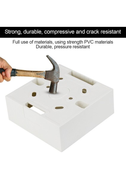 Harici Montaj Kutusu 86MM * 86MM * 33MM 172*86*33MM Dış Duvar Anahtarları Prizler Kutusu Beyaz Harici Kaset Herhangi Bir Pozisyon Için (Yurt Dışından) modelleri