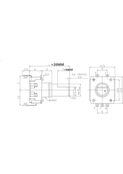 Adet/grup 360 Derece Döner Kodlayıcı EC12 RE12 Ses Kodlayıcı Kodlama 5pin 24 Pozisyon Basmalı Düğme Anahtarı Kolu Uzunluğu 15 mm (Yurt Dışından) fırsatları