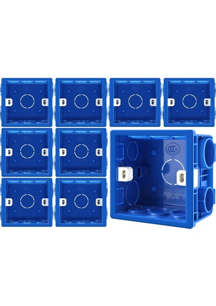 Ayarlanabilir 86 Anahtar Priz Kutusu, Montaj Arka Karanlık Kutu Pvc 50MM Derinlik Duvar Anahtarı Duvar Soket Montaj Kaset Kutusu, 12 Adet (Yurt Dışından) indirimleri