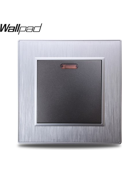 Wallpad S6 45A Klima Ocak Ünitesi Çift Kutuplu Dp Rocker Anahtarı Siyah Gümüş Fırçalanmış Pc Plastik Taklit Alüminyum (Yurt Dışından)