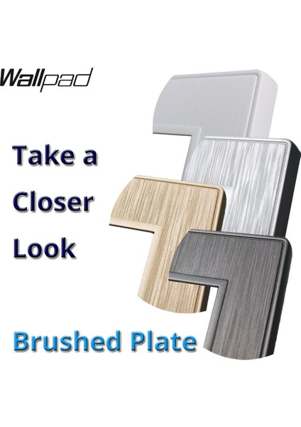 Wallpad S6 45A Klima Ocak Ünitesi Çift Kutuplu Dp Rocker Anahtarı Siyah Gümüş Fırçalanmış Pc Plastik Taklit Alüminyum (Yurt Dışından) fiyatları