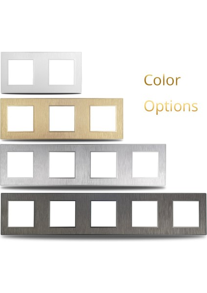 Wallpad S6 45A Klima Ocak Ünitesi Çift Kutuplu Dp Rocker Anahtarı Siyah Gümüş Fırçalanmış Pc Plastik Taklit Alüminyum (Yurt Dışından) fırsatları