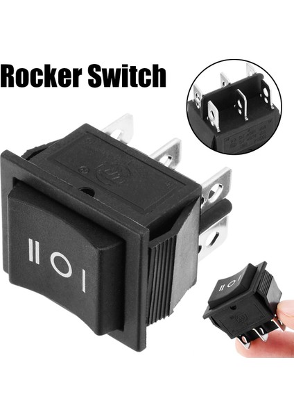 Mayitr 1 Adet 6 Pin 3 Pozisyonlu Vinç Tekne On-Off-On Anlık Rocker Anahtarı Dpdt 16A 250 V Siyah 32*31*25MM (Yurt Dışından) fiyatları
