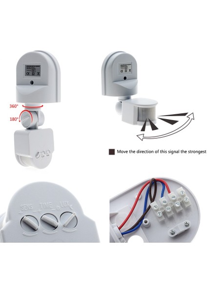 Pır Kızılötesi Hareket Sensörü Anahtarı DC9V-24V / AC110-240V Otomatik Açma Kapama Akıllı Işık Anahtarları (Yurt Dışından) modelleri