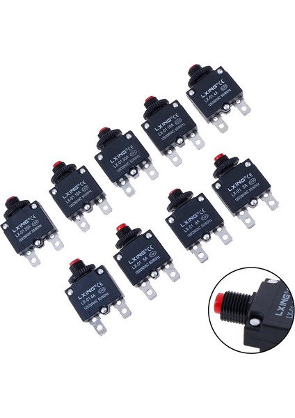 Devre Kesici Aşırı Yük Koruyucu Anahtar Sigorta 3A 4A 5A 6A 8A 10A 15A 20A 30A (Yurt Dışından)