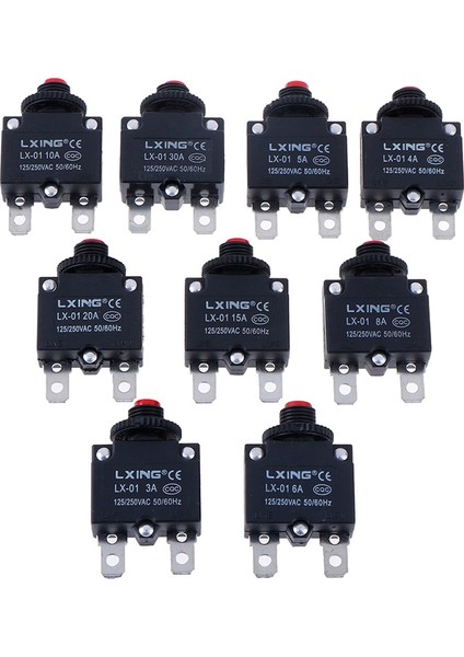 Devre Kesici Aşırı Yük Koruyucu Anahtar Sigorta 3A 4A 5A 6A 8A 10A 15A 20A 30A (Yurt Dışından) modelleri